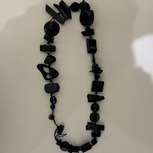 Sobral Black Mixed Shape Statement Necklace